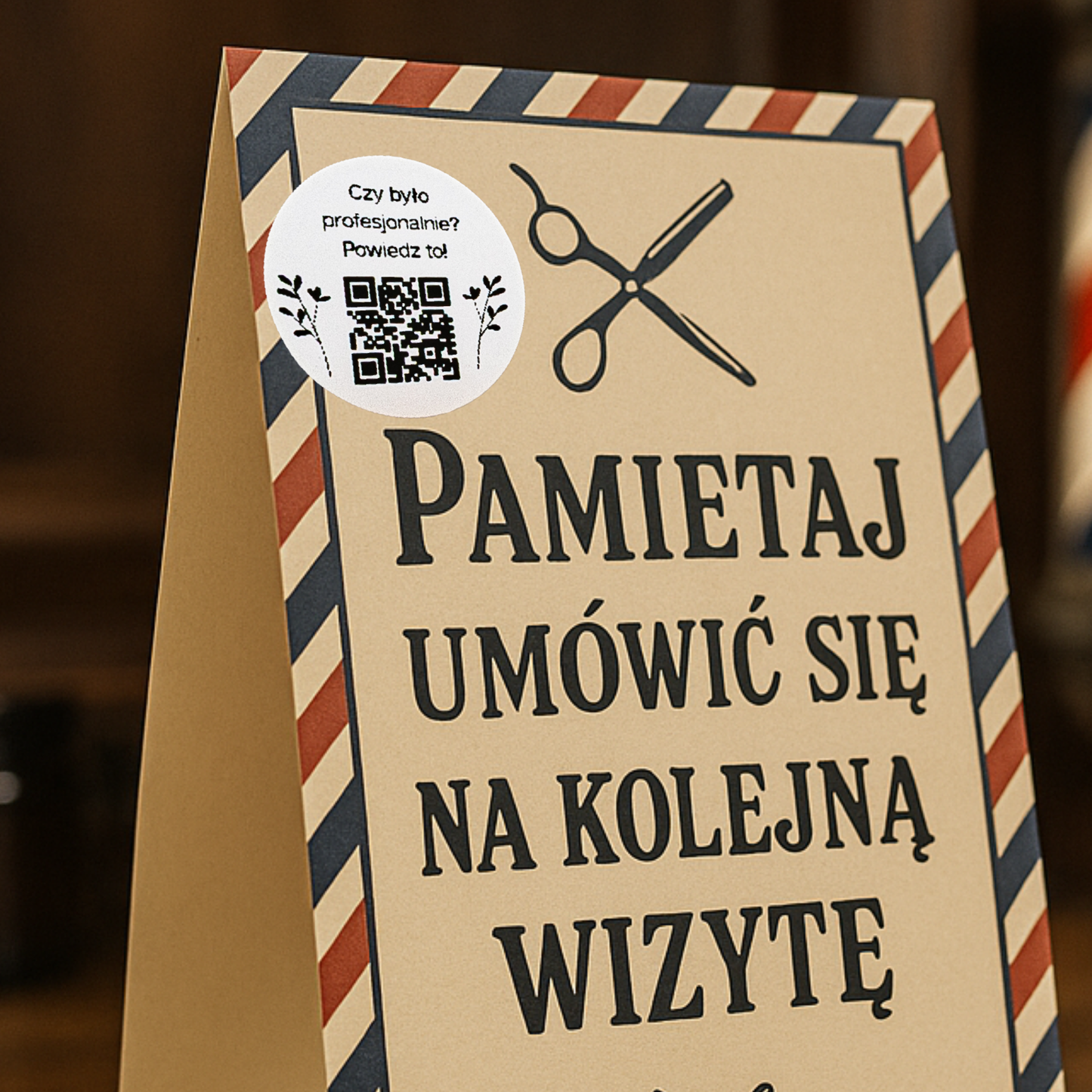 Naklejka QR do opinii Google więcej recenzji salon beauty SPA 3cm zestaw 468szt