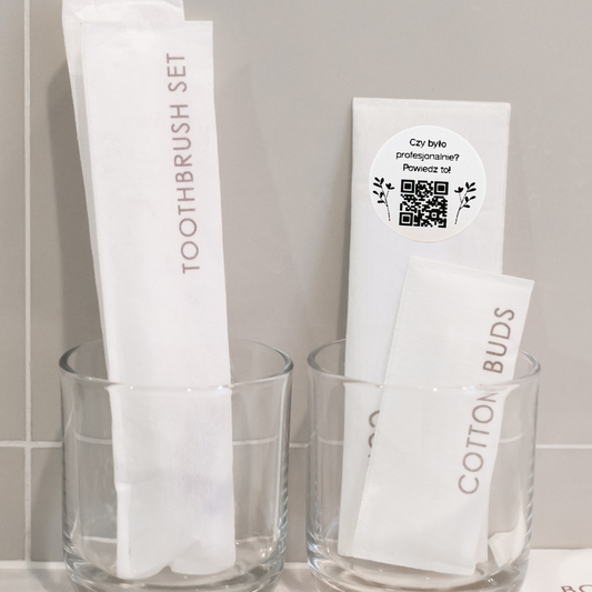 Naklejka QR do opinii Google więcej recenzji salon beauty SPA 3cm zestaw 468szt