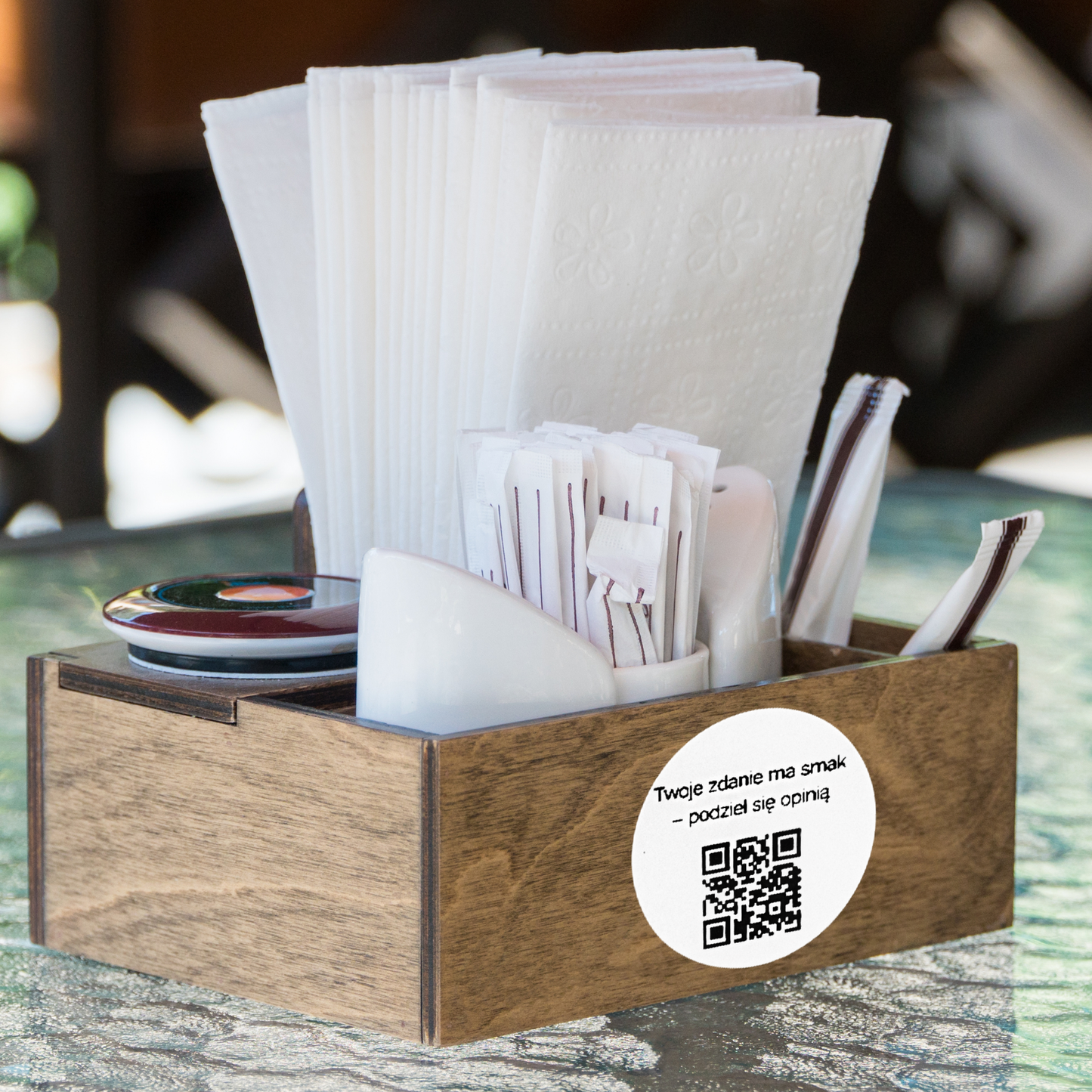 Naklejki QR do opinii Google 3 cm – twoje zdanie dla restauracji i dostawy – zestaw 468 szt