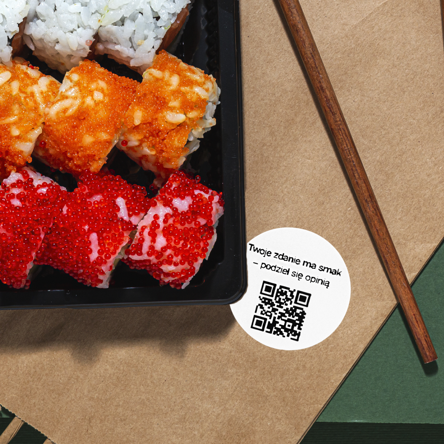 Naklejki QR do opinii Google 3 cm – twoje zdanie dla restauracji i dostawy – zestaw 468 szt
