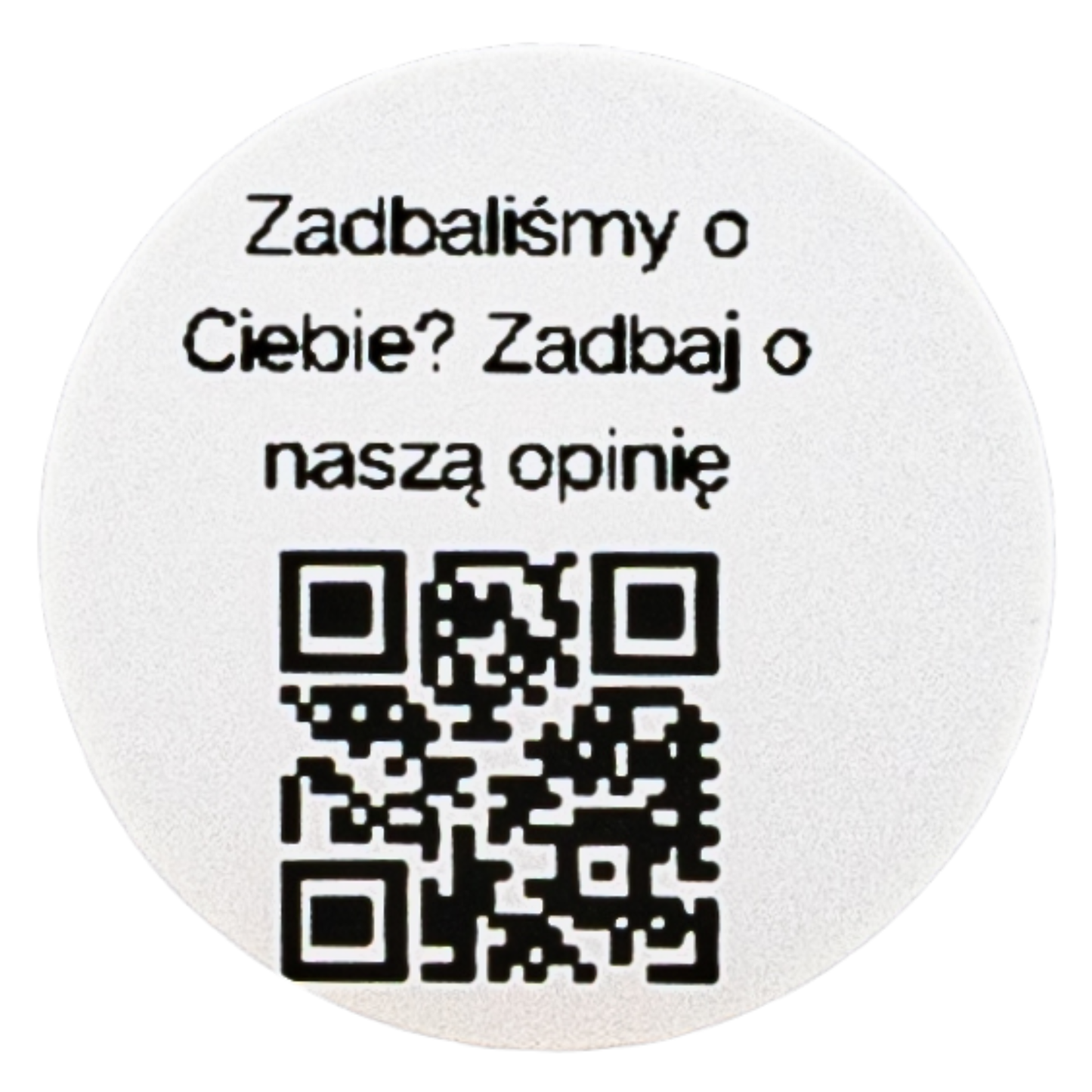 Naklejka QR opinie Google „Zadbaliśmy o Ciebie?” fryzjer barbershop 3cm zestaw 468szt