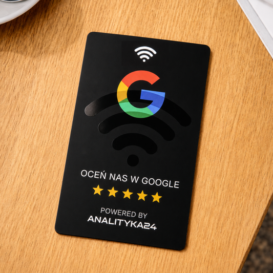 czarna karta nfc na stole