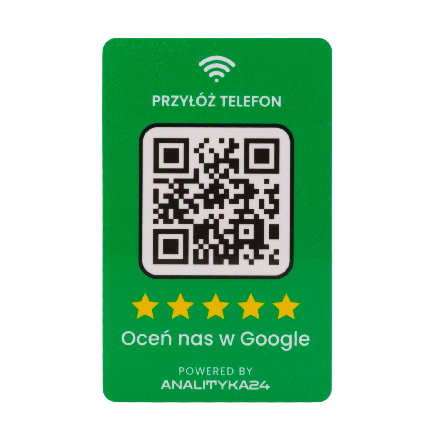 Karta NFC z kodem QR dwustronna - zwiększ liczbę opinii Google w sekundę