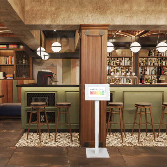 Kiosk monitorujący opinie google i satysfakcję klientów