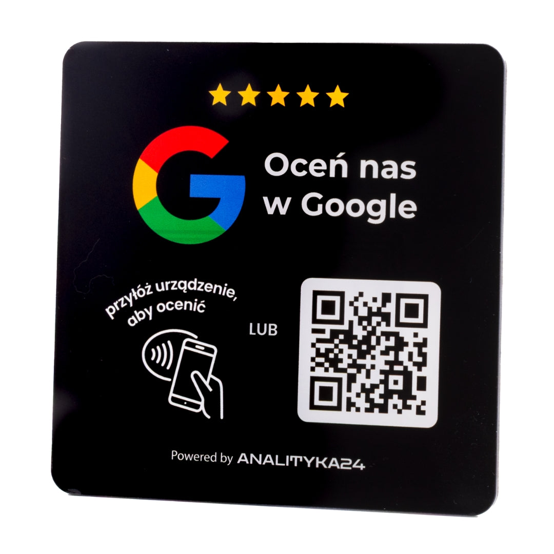 Tabliczka do opinii w Google zbieraj opinie w 3 sekundy.