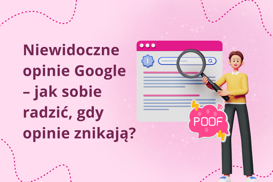 Baner BLOG Niewidoczne opinie Google