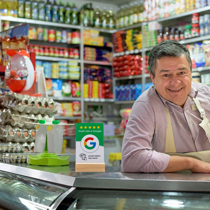 Karta NFC QR do łatwego zbierania opinii w sklepie