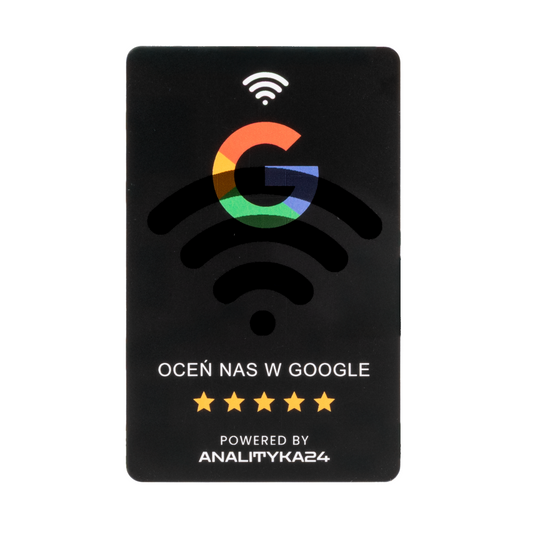 przód czarnej karty nfc na białym tle