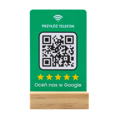 Karta na prostej podstawce tył 