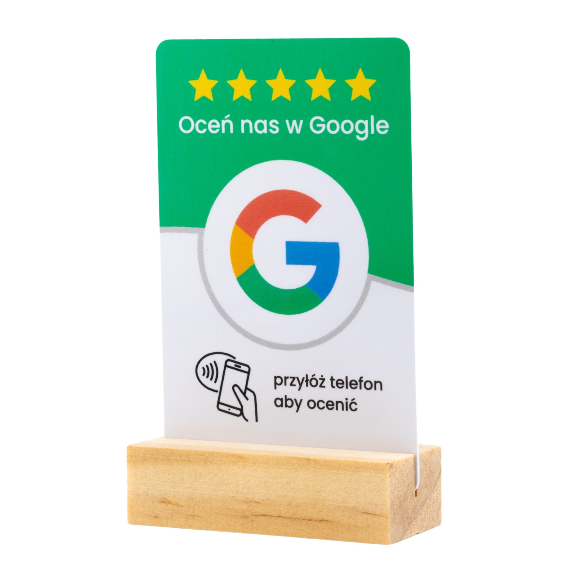 Karta Nfc na prostej podstawce z przodu