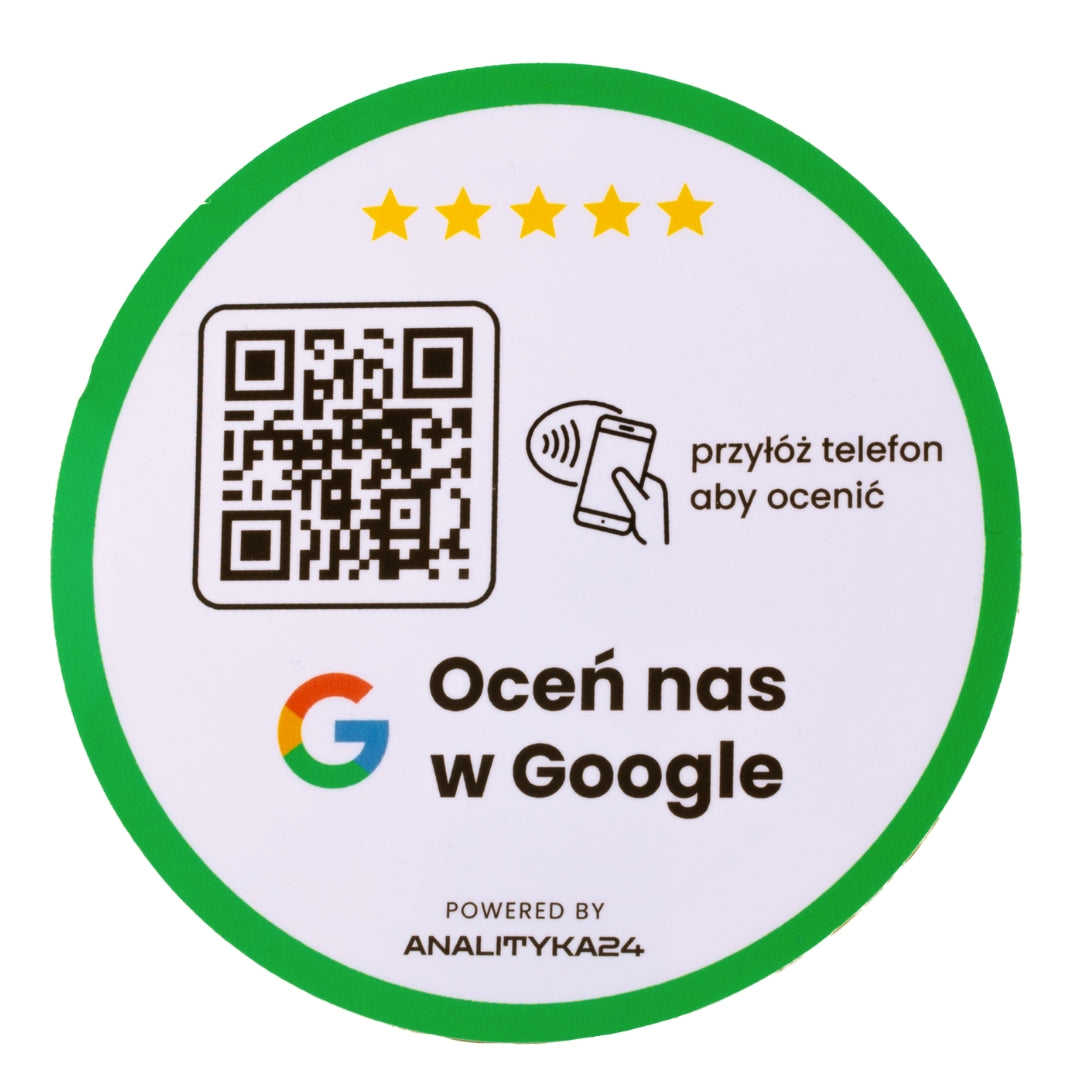 Naklejka z kodem QR i nowoczesną technologią NFC w kompaktowym rozmiarze