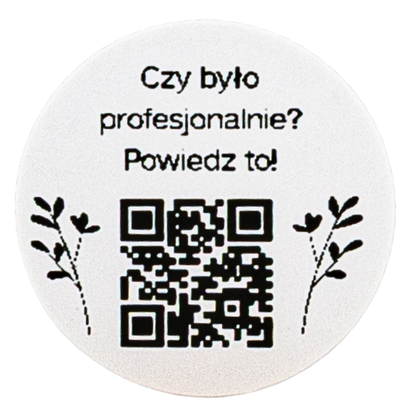 Naklejka QR do opinii Google więcej recenzji salon beauty SPA 3cm zestaw 468szt