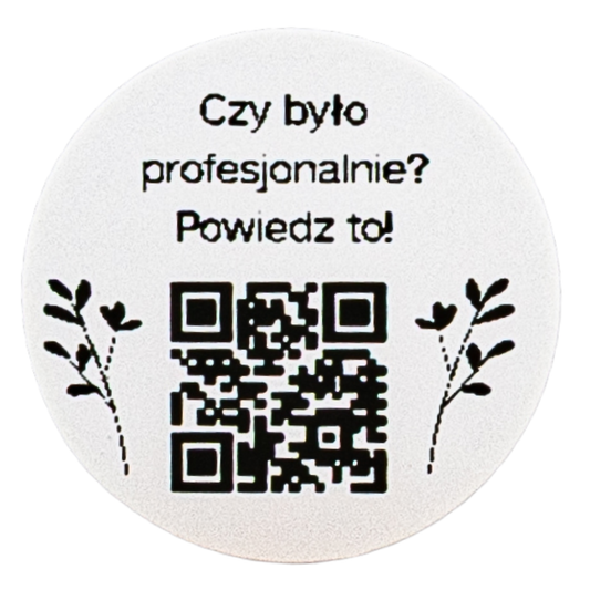 Naklejka QR do opinii Google więcej recenzji salon beauty SPA 3cm zestaw 468szt