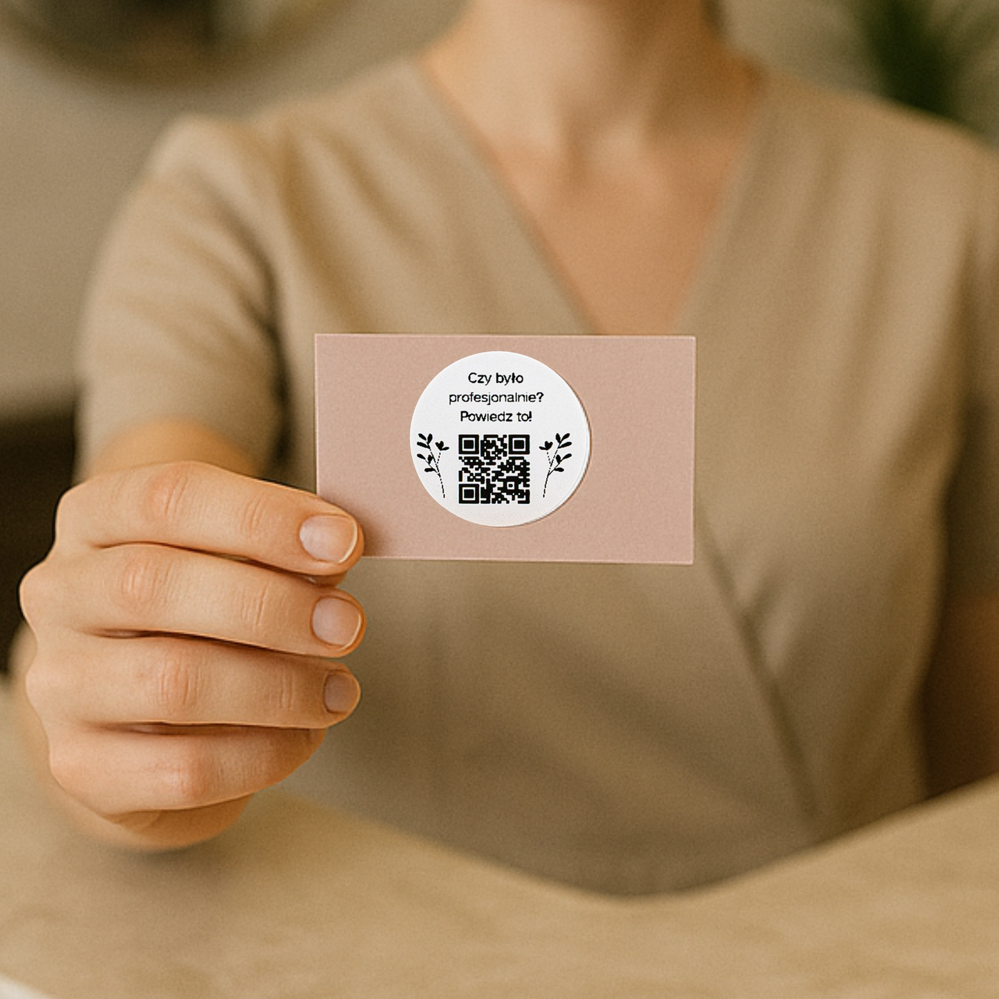 Naklejka QR do opinii Google więcej recenzji salon beauty SPA 3cm zestaw 468szt