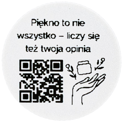 Naklejka QR do opinii Google salon beauty więcej recenzji 3cm zestaw 468szt