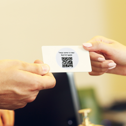 Naklejka QR opinie Google hotel pensjonat recenzje gości 3cm zestaw 468szt