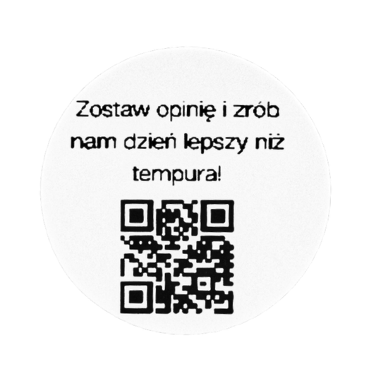 Naklejka QR do opinii Google sushi więcej recenzji restauracja 3cm zestaw 468szt