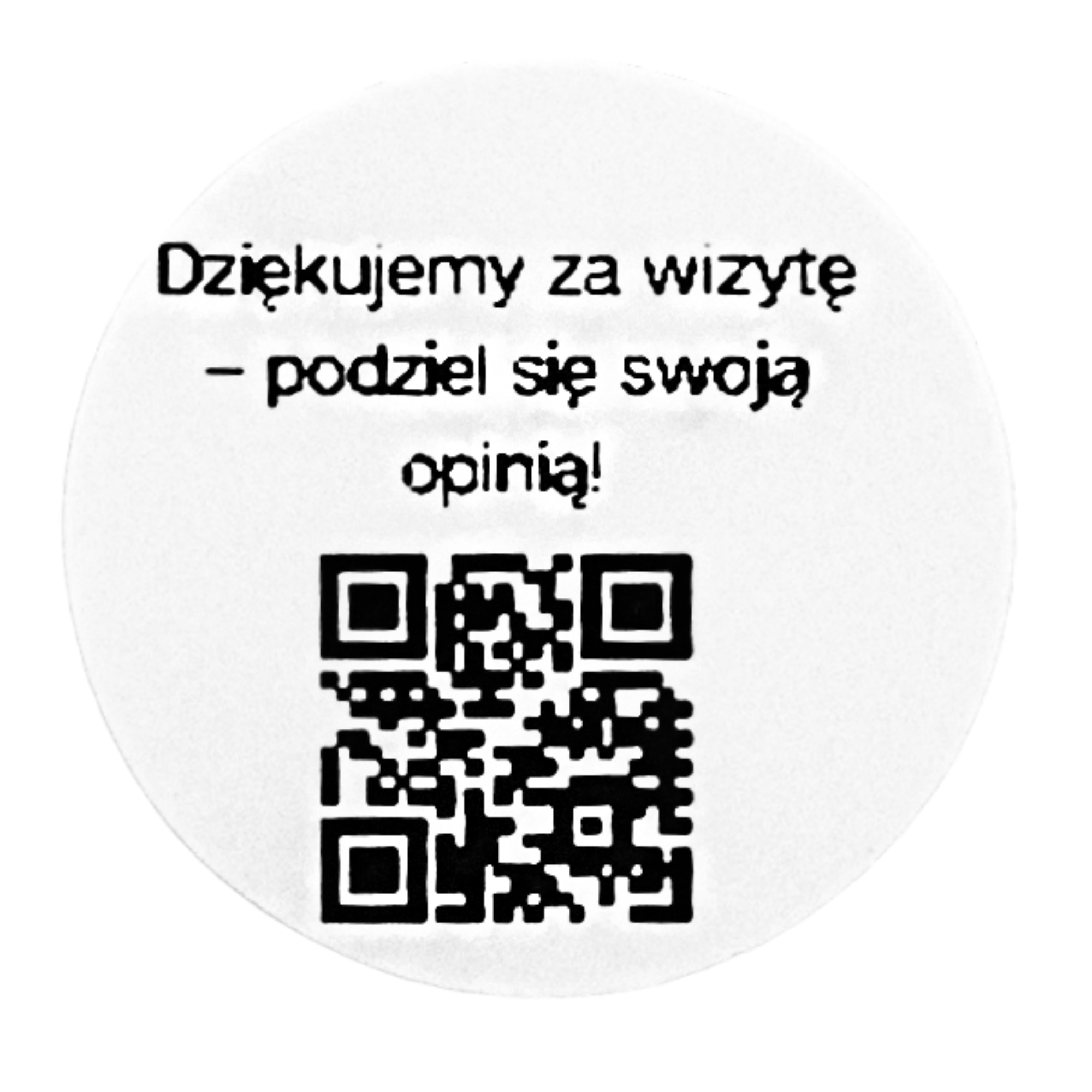 Naklejka QR Dziękująca za wizyte 