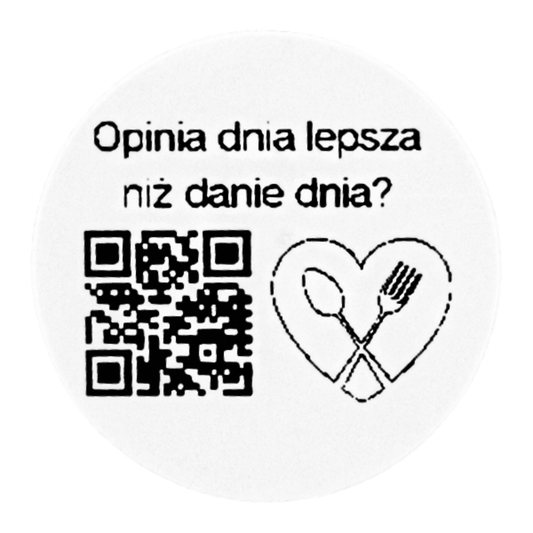 Naklejki QR do opinii Google 3 cm - danie dnia dla restauracji i dostawy – zestaw 468 szt