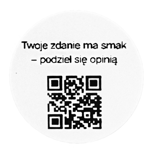 Naklejki QR do opinii Google 3 cm – twoje zdanie dla restauracji i dostawy – zestaw 468 szt