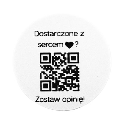 Naklejki z kodem QR do opinii Google dla dostawy jedzenia 3cm zestaw 468szt