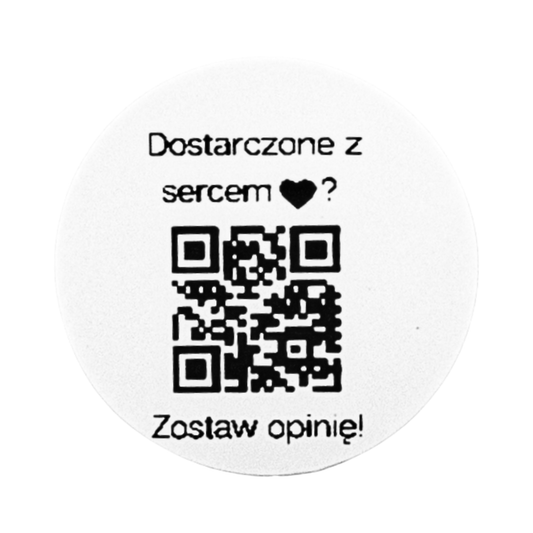 Naklejki z kodem QR do opinii Google dla dostawy jedzenia 3cm zestaw 468szt