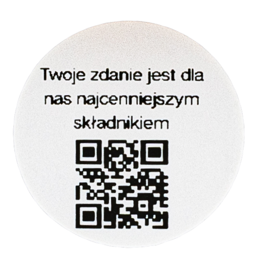 twoje zdanie jest najważniejsze dla nas naklejka qr