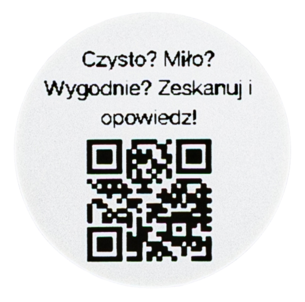 sprawdź czystość z naklejkami qr