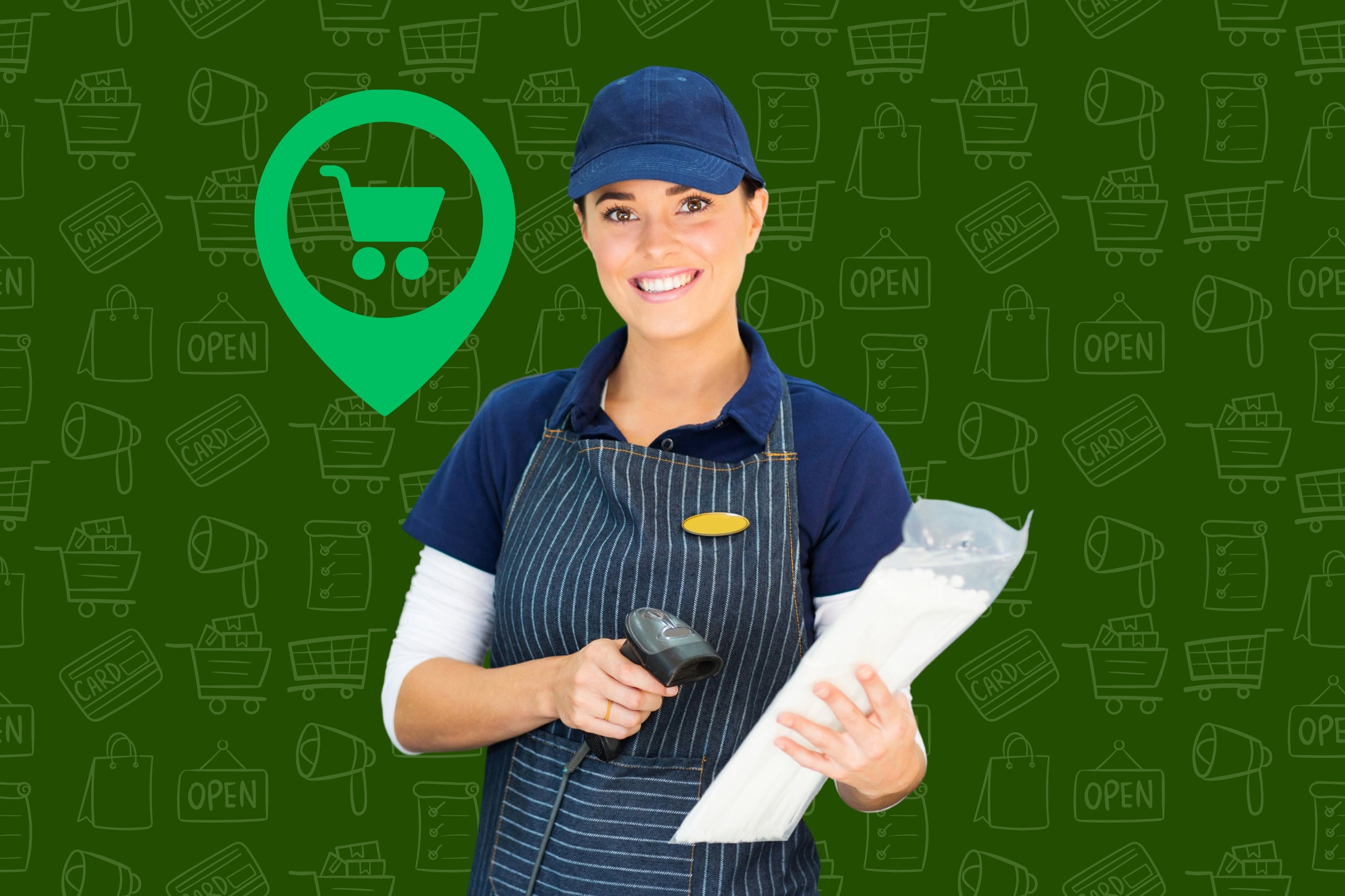 Nowoczesne rozwiązania i technologie dla branży retail – pracownik supermarketu w pracy.