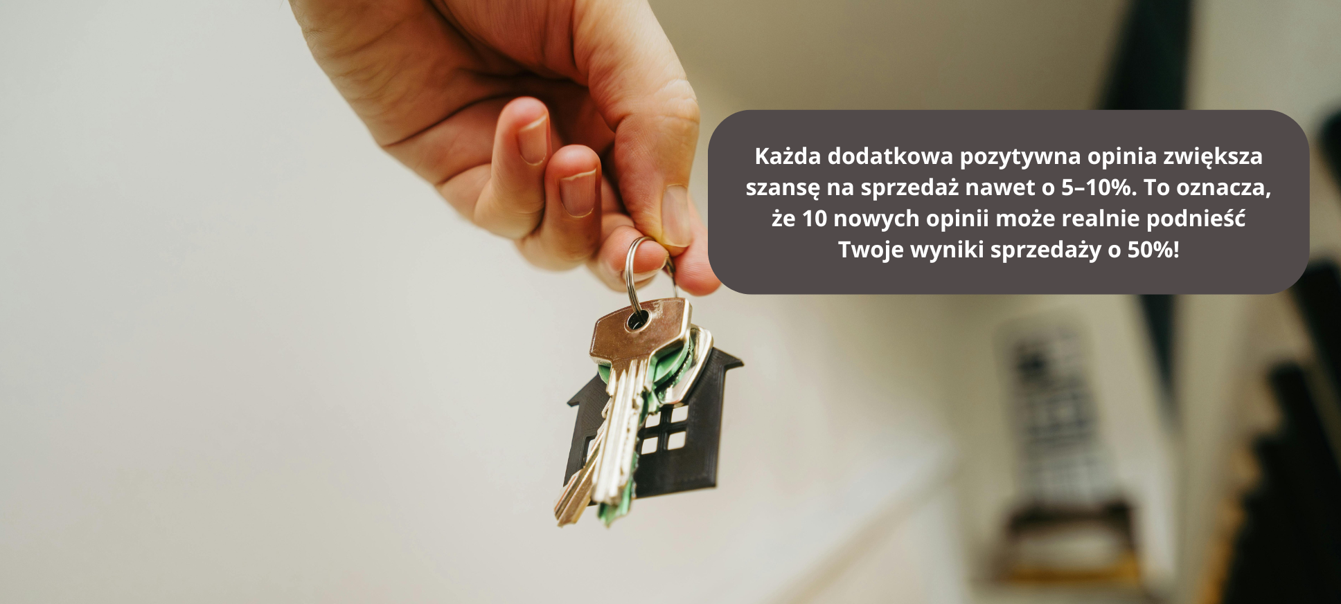 Klucze z brelokiem. Wzrost sprzedaży o 5–10% za każdą dodatkową pozytywną opinię.