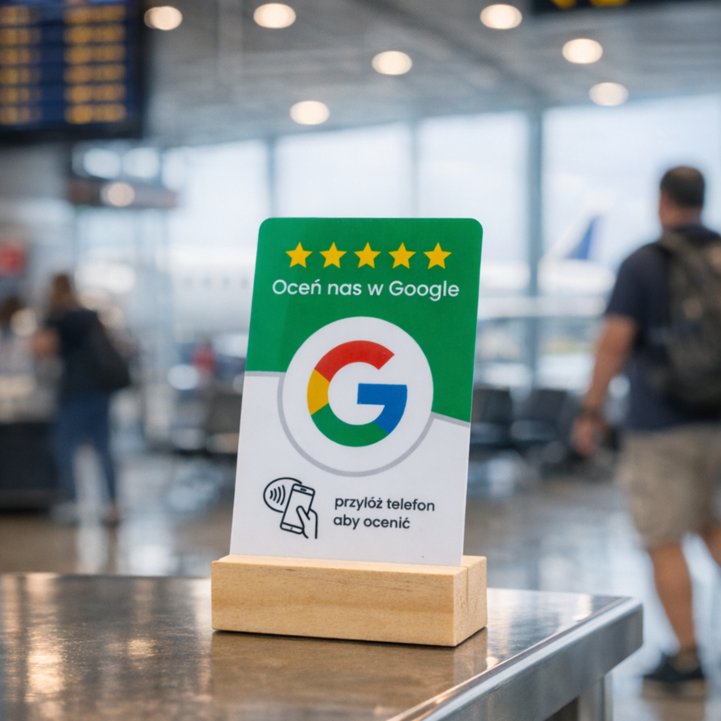 karta NFC do opinii na lotnisku