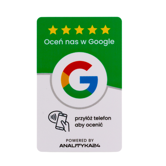 Karta NFC z kodem QR dwustronna - zwiększ liczbę opinii Google w sekundę