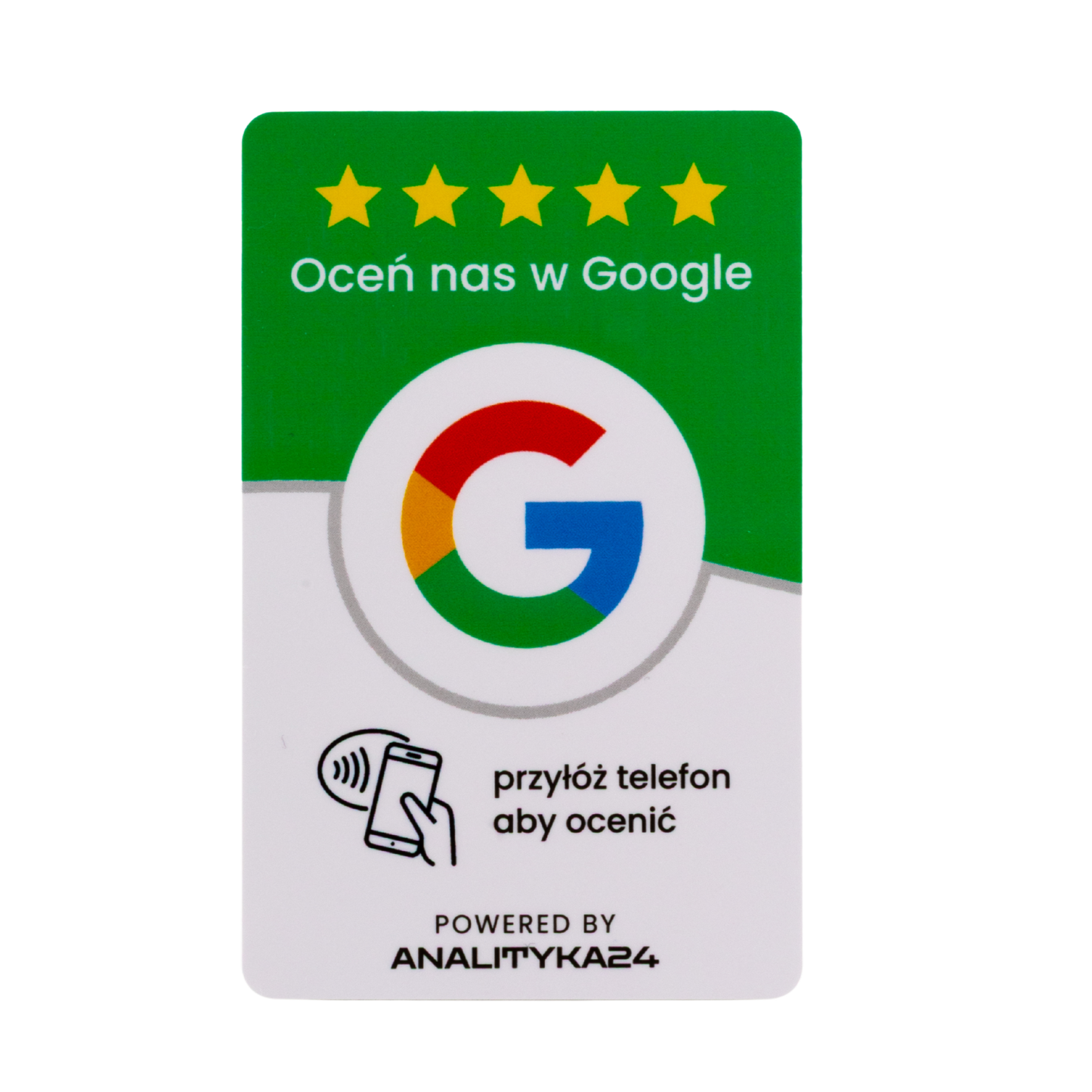 Karta NFC z kodem QR dwustronna - zwiększ liczbę opinii Google w sekundę