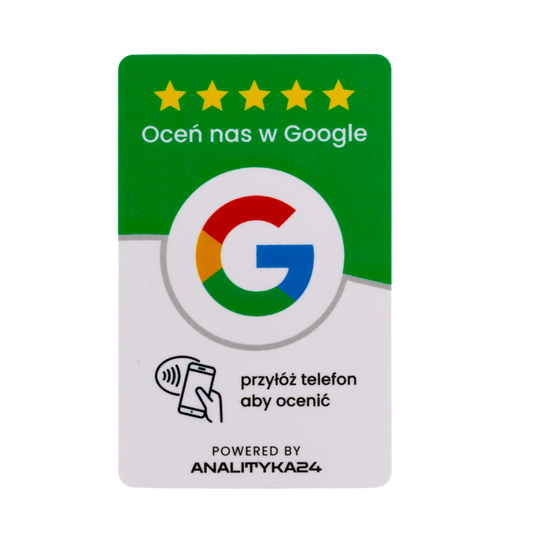 Karta NFC z kodem QR dwustronna - zwiększ liczbę opinii Google w sekundę