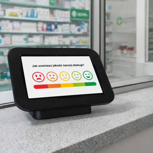 czarny kiosk w aptece