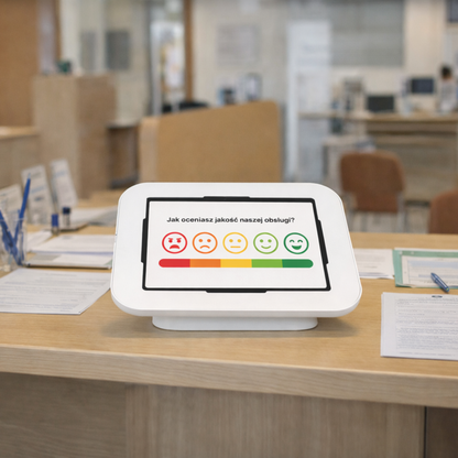 biały kiosk w urzędzie miasta