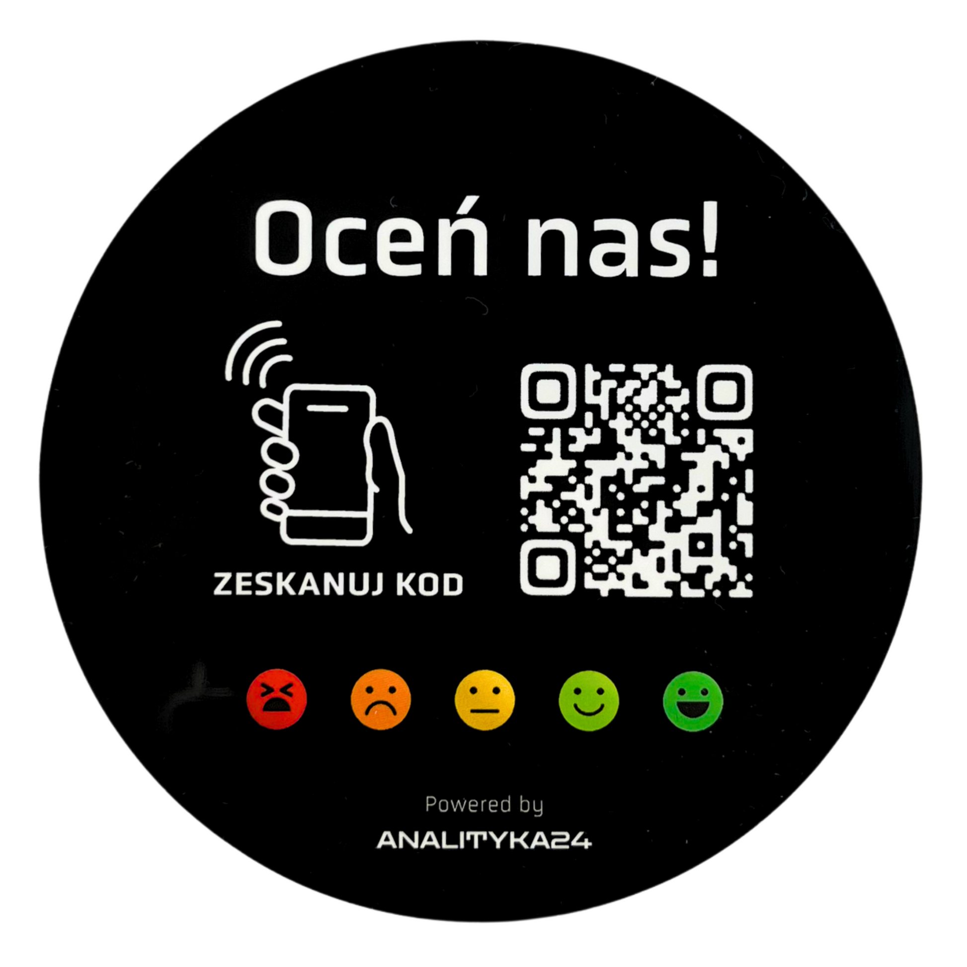 naklejka nfc czarna białe tło
