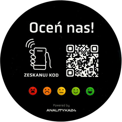 czarna naklejka nfc qr uniwersalna