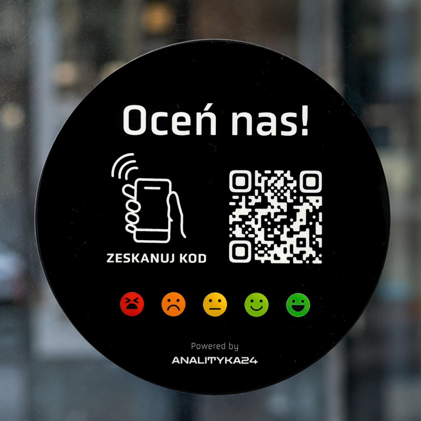 naklejka nfc czarna na szybie