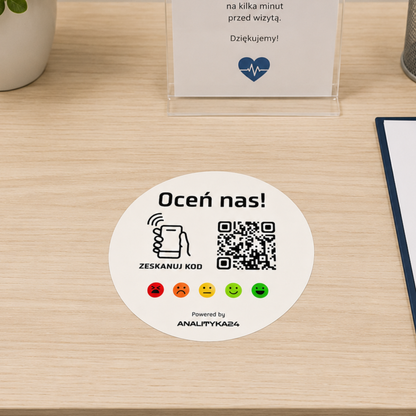 naklejka nfc ocen nas w przychodni medycznej