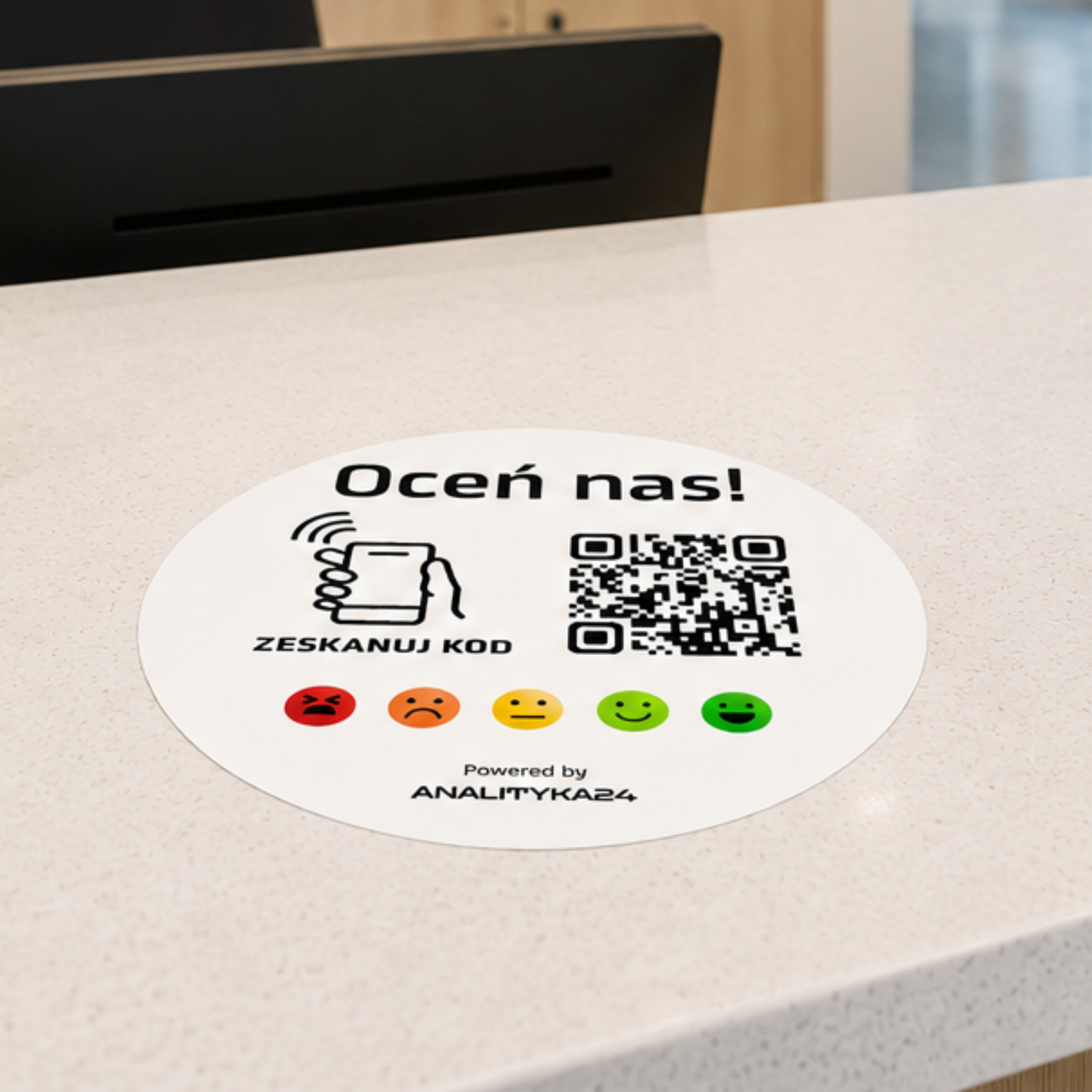 naklejka nfc oceń nas w hotelu