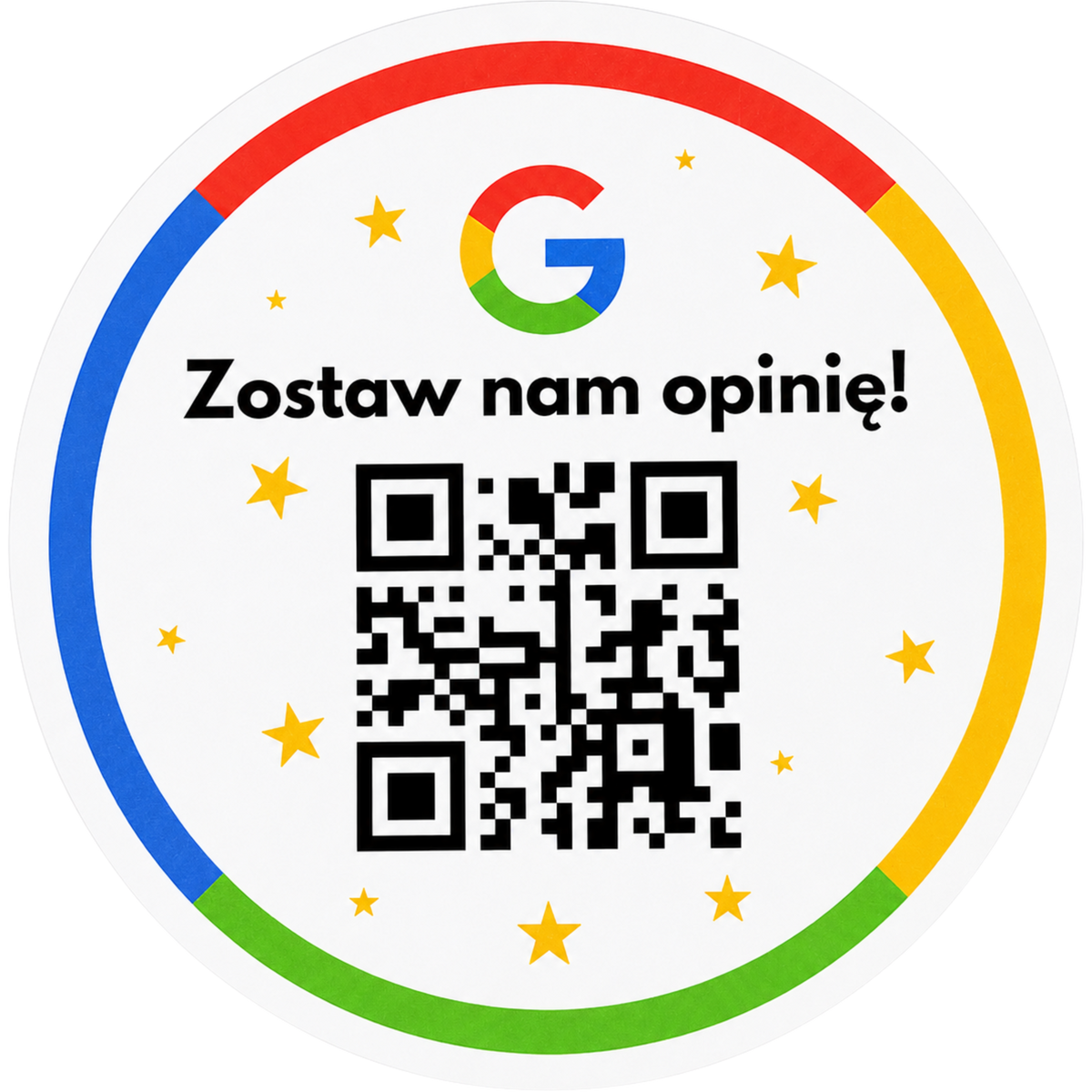 naklejka z kodem qr do opinii google