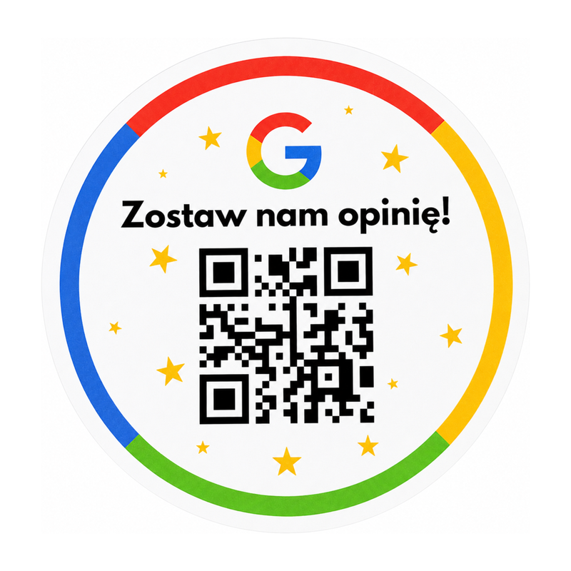 naklejka qr google na białym tle