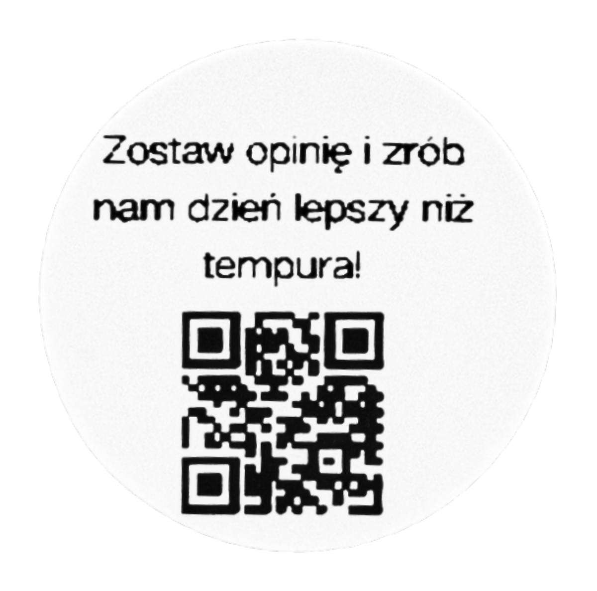 zostaw opinie naklejka qr