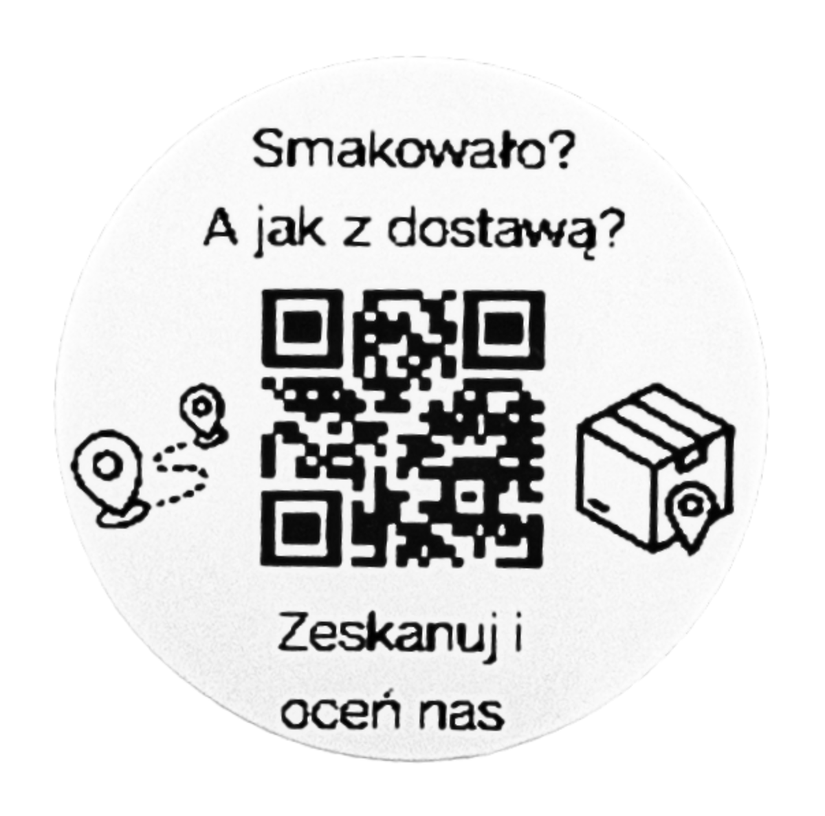 naklejki dla zbierania opinii z kodem qr dla dostawy