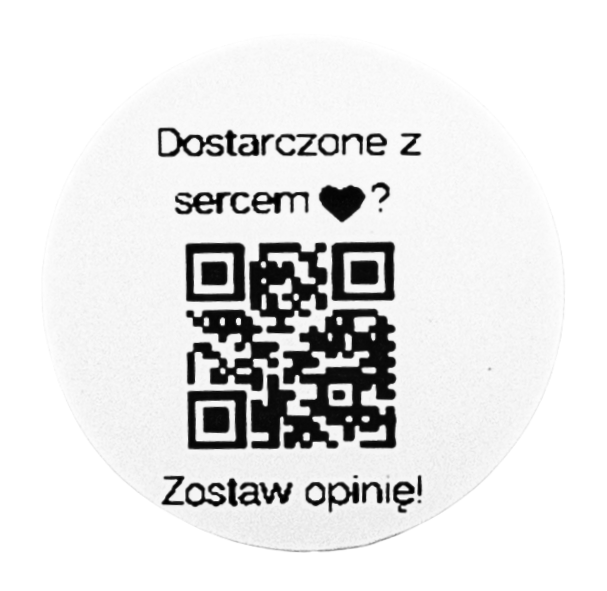 ocen dostawę naklejka z kodem qr