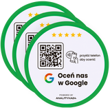 10x Naklejka plastikowa NFC z kodem QR, zielona
