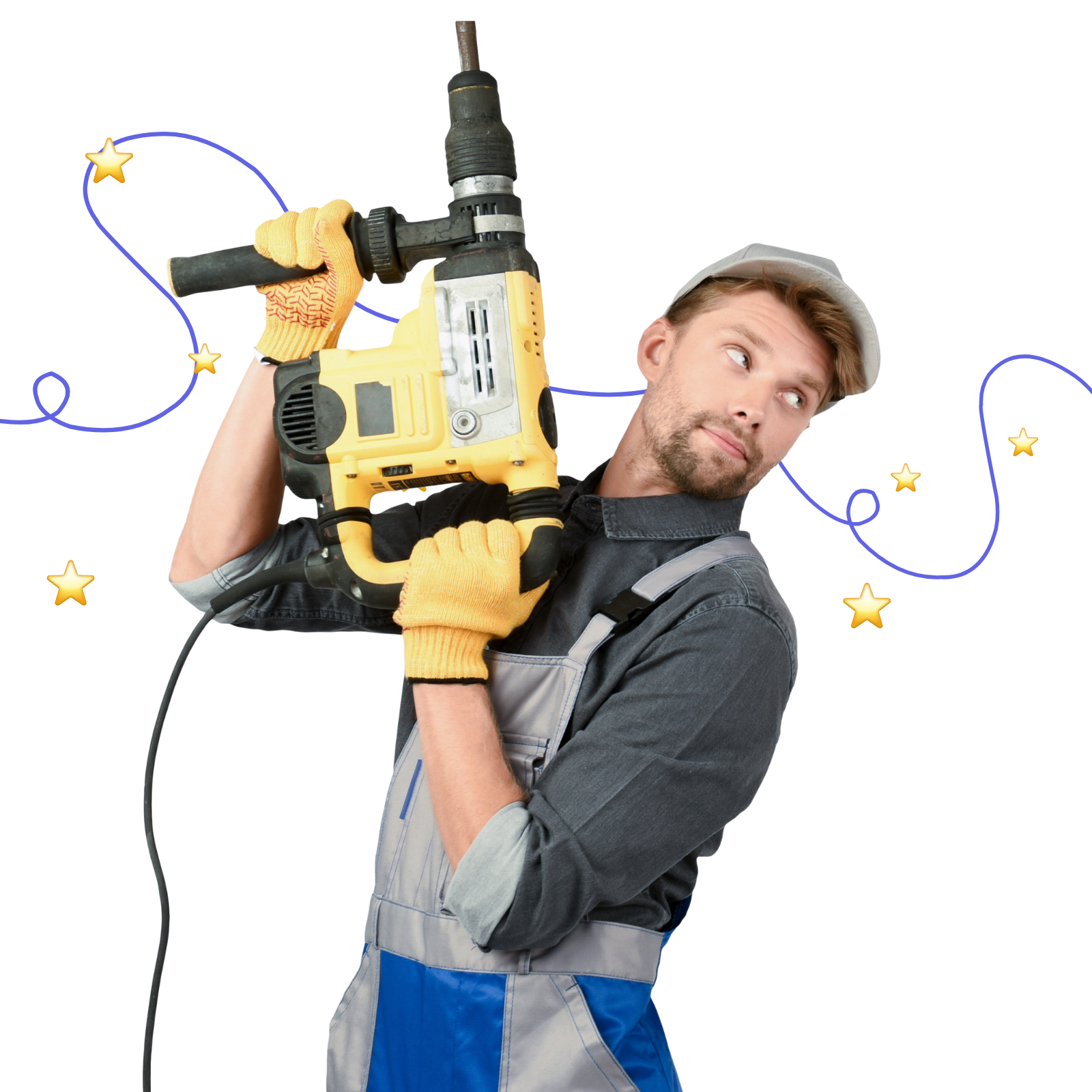 pan ze sprzętem budowlanym