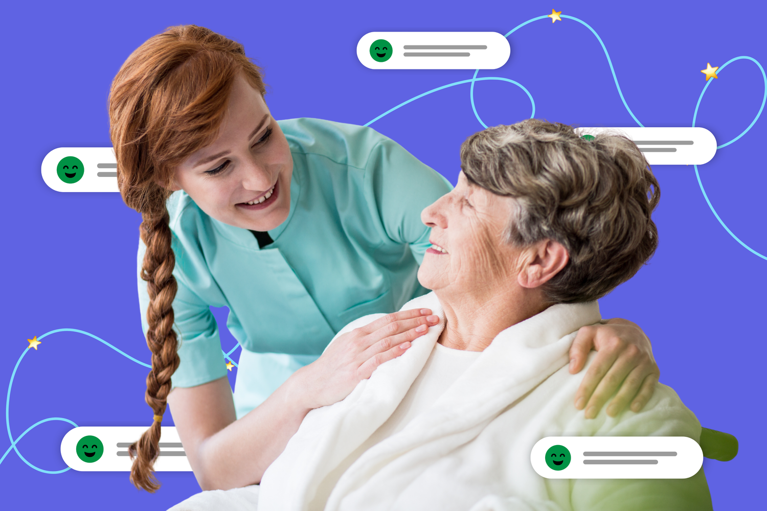 pielęngniarka rozmawia z pacjentką