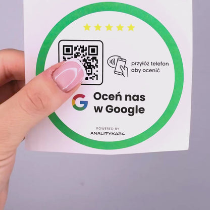 Naklejka NFC z kodem QR laminowana błyszczy